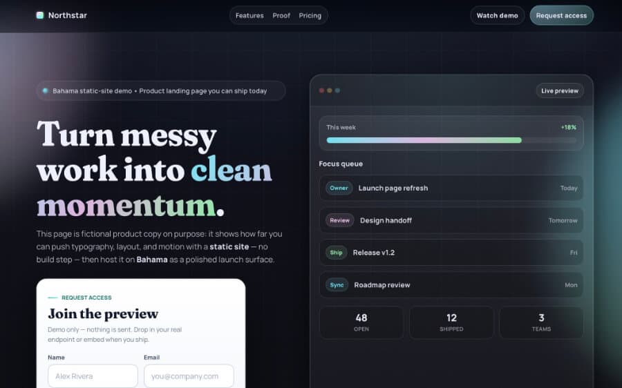 Static Websites screenshot